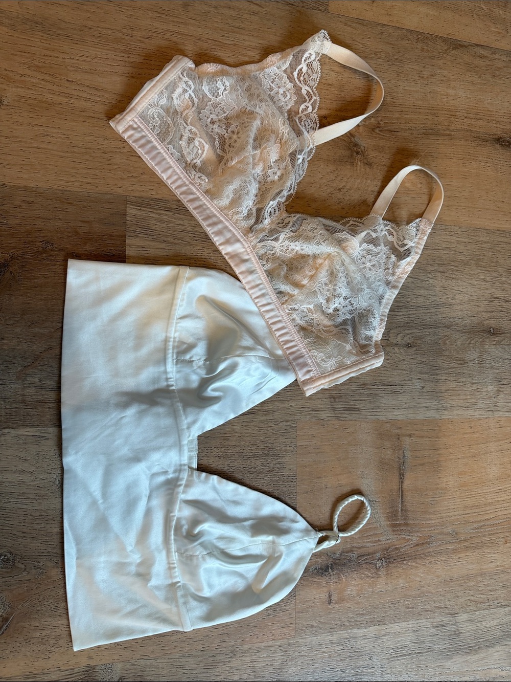 Understand Lace Bralette in Cream bundled with Ivory one- Women's Intimates